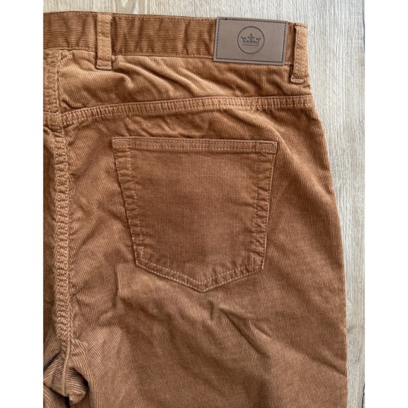 Peter Millar Superior Soft Corduroy Pants Straight Crown Brown MF24B29 Sz 35 - Picture 5 of 6